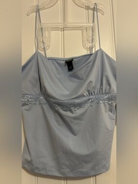Wild Fable Light Blue Lace-Trim Camisole Slip - Women's Intimates